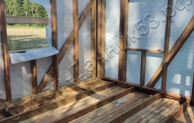 4 Каркасно-щитовой дом Д-59, 6x6м, 69.8 М², Московская область, Шаховской район, деревня Рябинки (3)